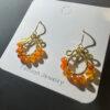 1 Gold Wire Mini Hoop Amethyst Earrings