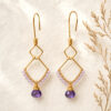 hedylane-p01-gold-diamond-amethyst-botanical-restored-2000 Gold Wire Diamond Amethyst Earrings