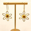 Gold Wire Flower Earrings