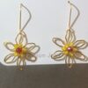 Gold Wire Daisy Earrings Gold Wire Daisy Earrings — handcrafted wire-wrapped gemstone jewelry, photo 2