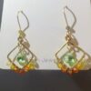 Gold Wire Kite Autumn Gemstone Earrings Gold Wire Kite Autumn Gemstone Earrings — handcrafted wire-wrapped gemstone jewelry, photo 2