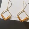 Gold Wire Fan Sunstone Earrings Gold Wire Fan Sunstone Earrings — handcrafted wire-wrapped gemstone jewelry, main photo