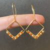 Gold Wire Fan Sunstone Earrings Gold Wire Fan Sunstone Earrings — handcrafted wire-wrapped gemstone jewelry, photo 5
