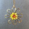 Gold Wire Sunflower Earrings Gold Wire Sunflower Earrings — handcrafted wire-wrapped gemstone jewelry, photo 2