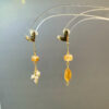 Gold Heart Citrine & Pearl Drop Earrings