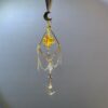 Gold Planet Citrine Drop Earrings with Star & Moon