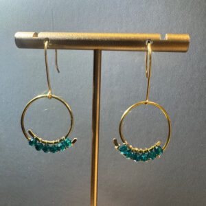 gold-wire-hoop-teal-drop-earrings-new Gold Wire Hoop Teal Drop Earrings