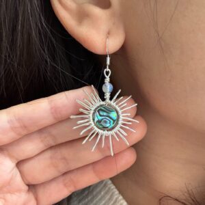 Abalone Shell Sunburst Drop Earrings