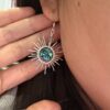 Abalone Shell Sunburst Drop Earrings