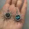 Abalone Shell Sunburst Drop Earrings