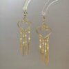 Gold Heart Infinity Crystal Drop Earrings