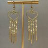 Gold Heart Infinity Crystal Drop Earrings