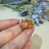 Sunset Crystal Beaded Wire-Wrapped Ring