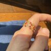 Sunset Crystal Beaded Wire-Wrapped Ring