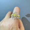 product6-04 Sculptural Crystal Wave Wire Ring