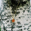 Tiger's Eye and Red Agate Round Pendant Necklace