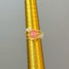 product9-01 Pink Crystal Orbit Wire-Wrapped Ring