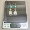 Baroque pearl clover earrings size and weight reference