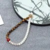 Tiger-Eye-Style & Bodhi Beads beaded phone charm, style K3444