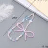 Colorful Seed-Bead Bow beaded phone charm, style K3562