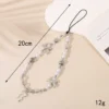 Mixed Beads & Bow beaded phone charm, style K3709
